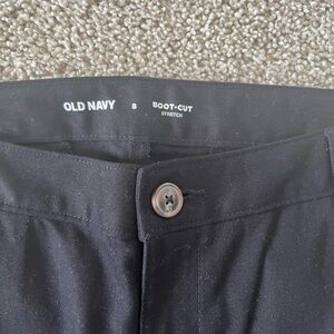 New Old Navy Boot-Cut STRETCH pants black size 4 99% cotton 2% spandex